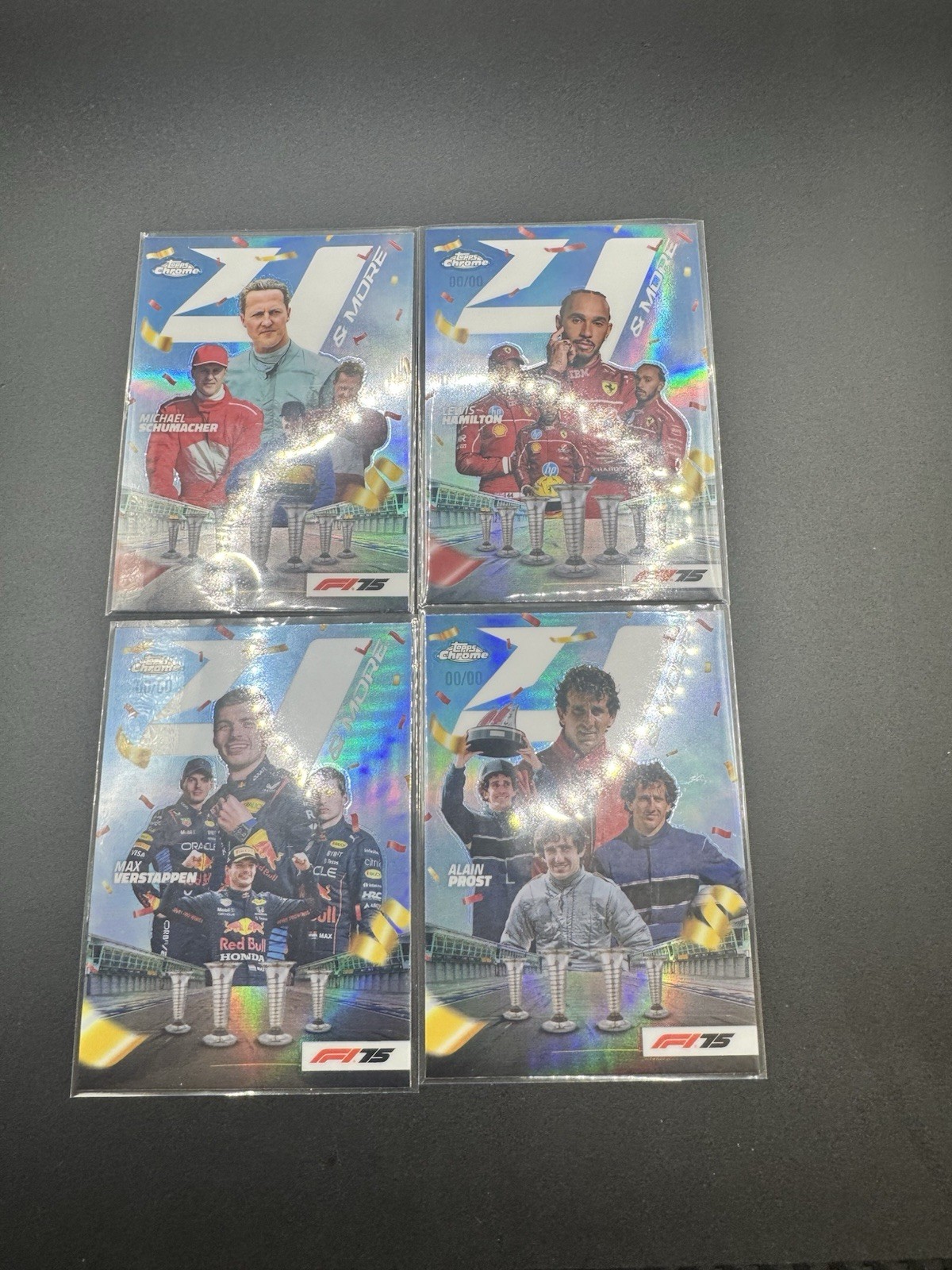 2025 Topps Chrome Formula 1 F1 – 4 & More Full Set – Max Lewis Prost Schumacher