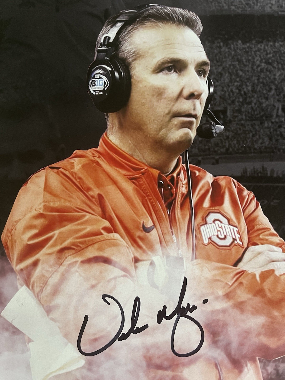 Ryan Day & Urban Meyer Signed 24×30 Photo PSA COA Ohio State Buckeyes