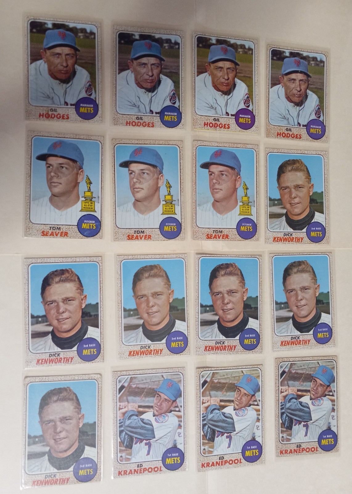 1968 New York Mets Baseball Cards – 95 Cards Total – All Mets