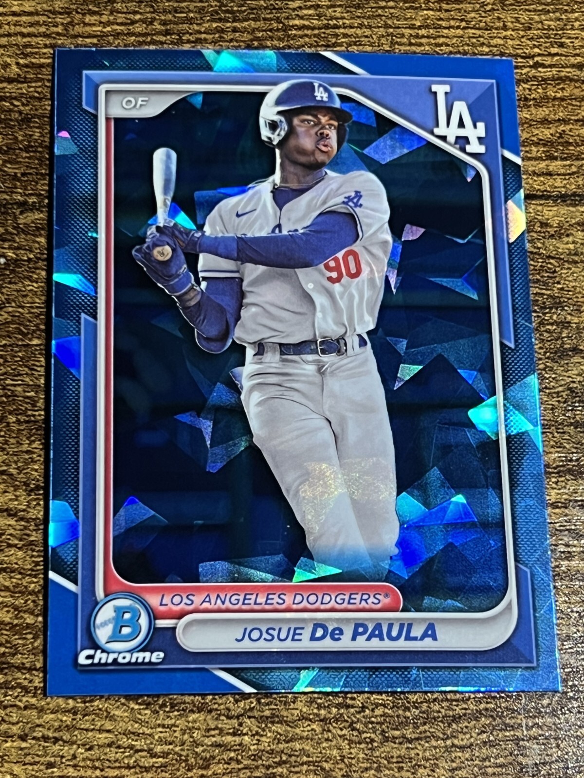 JOSUE DE PAULA 2024 Bowman Chrome Prospect Sapphire Refractor RC Dodgers #BCP-12