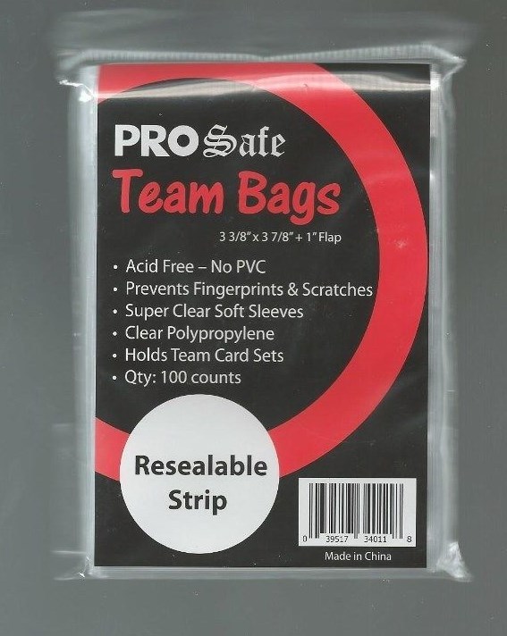 100 PRO SAFE RESEALABLE TEAM BAGS 1 pk of 100