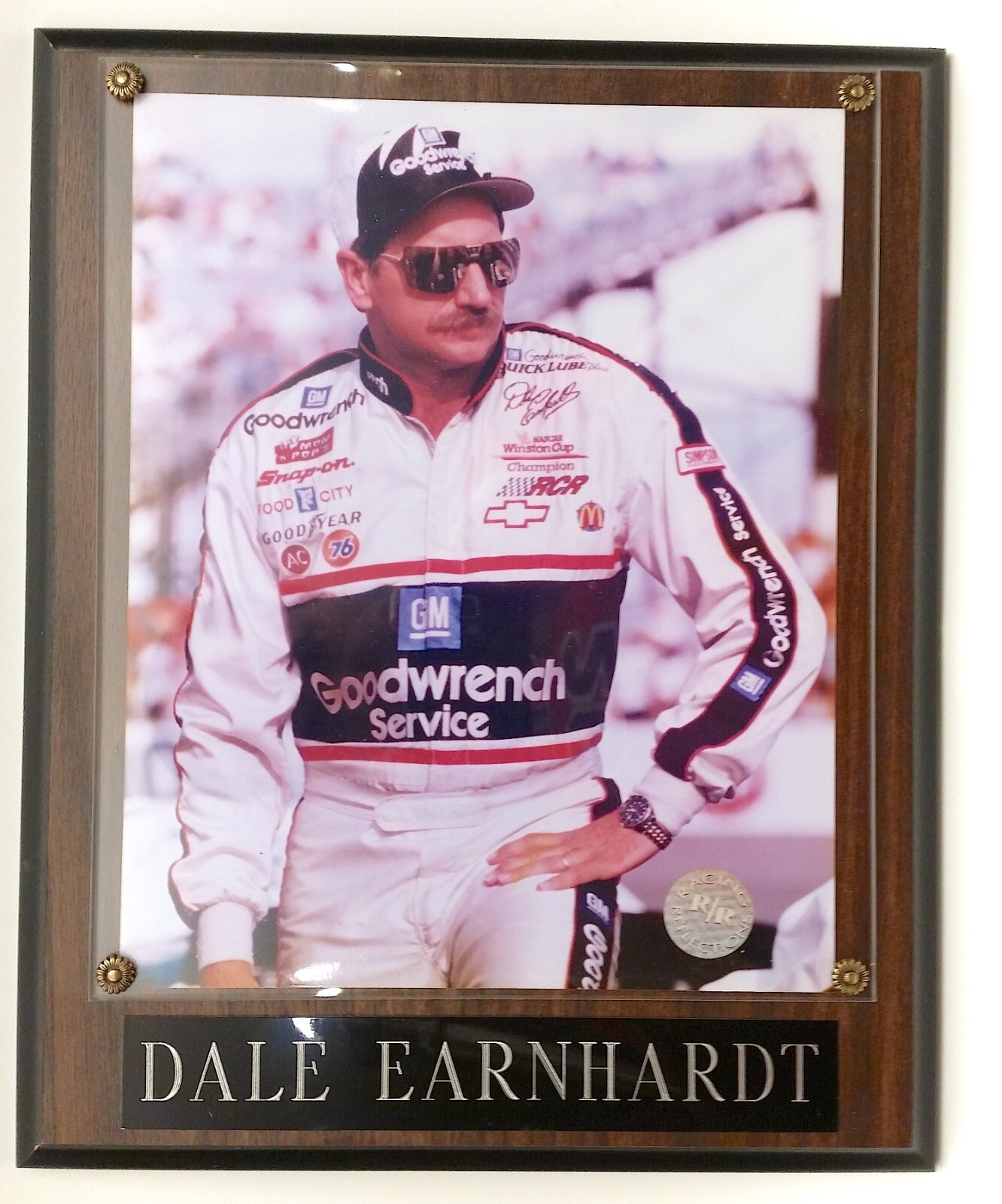 Dale Earnhardt Racing Reflections Licensed 8×10 Photo 13 inch x 10.5 inch Plaque