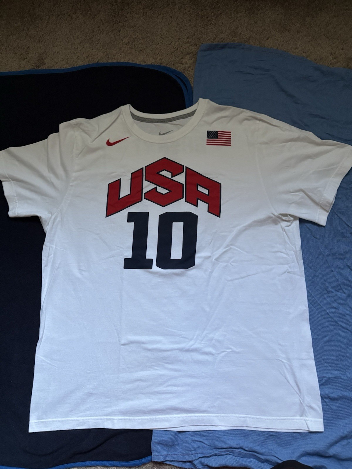 Nba Olympic Usa 10 Kobe Bryant Short Sleeve Shirt