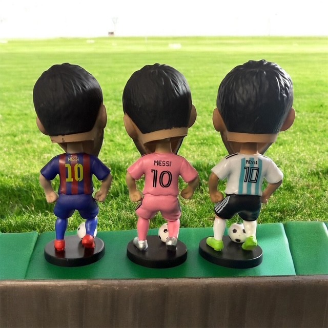 NEW 4 Inch PVC Soccer Star Bobblehead Messi Ronaldo Mbappe Neymar