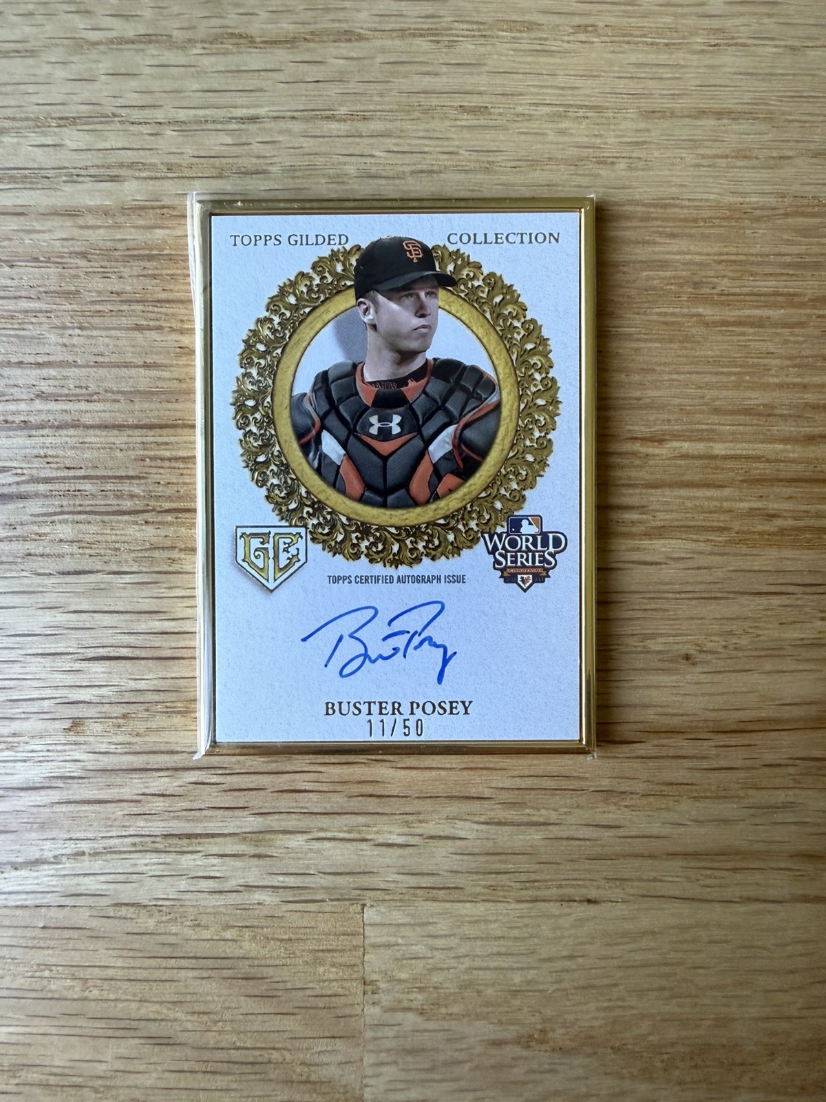2025 Topps Gilded Collection BUSTER POSEY Champions Auto Gold /50 Giants #GCH-BP