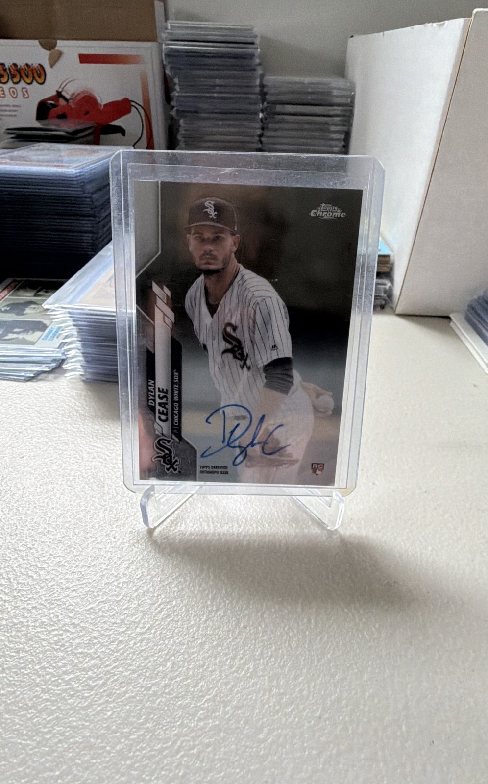 2020 Topps Chrome – Rookie Autographs Dylan Cease #RA-DCE (AU, RC) Blue Jays