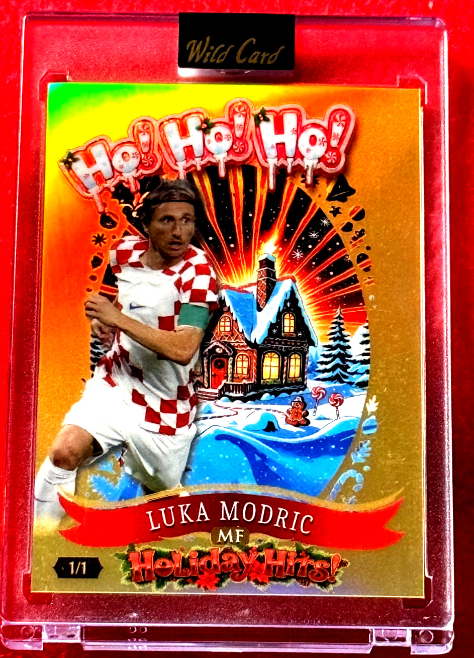 LUKA MODRIC 2025 WILD CARD HOLIDAY HITS HO! HO! HO! GOLD # 1/1 AC MILAN
