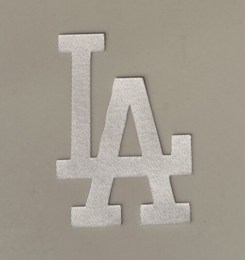 Los Angeles Dodgers “LA” Tackle Twill Logo (2 1/8 Inches x 2 1/4 Inches)