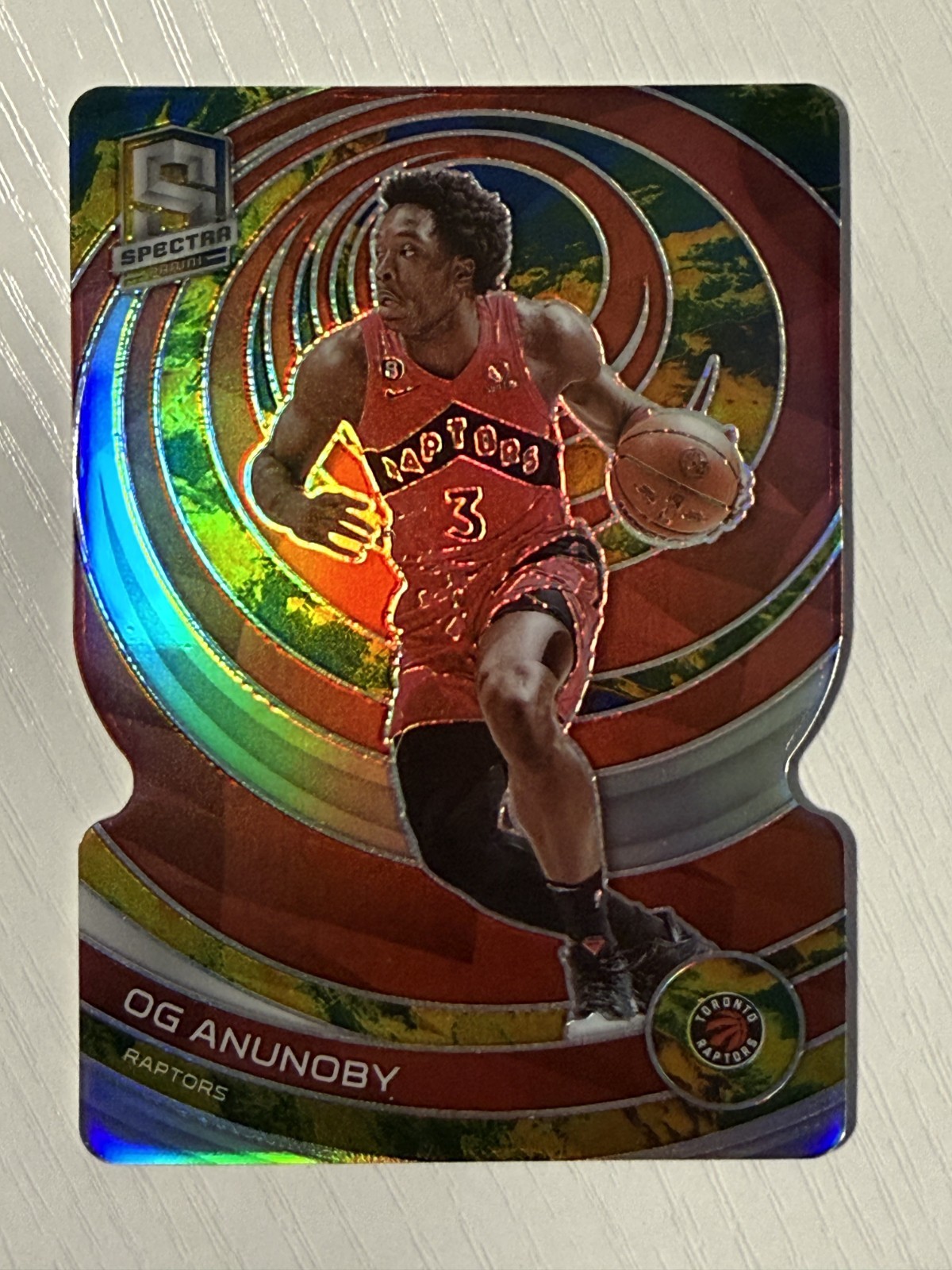 OG Anunoby 2022-23 Panini Spectra Universal Die Cut 4/8 Raptors Knicks