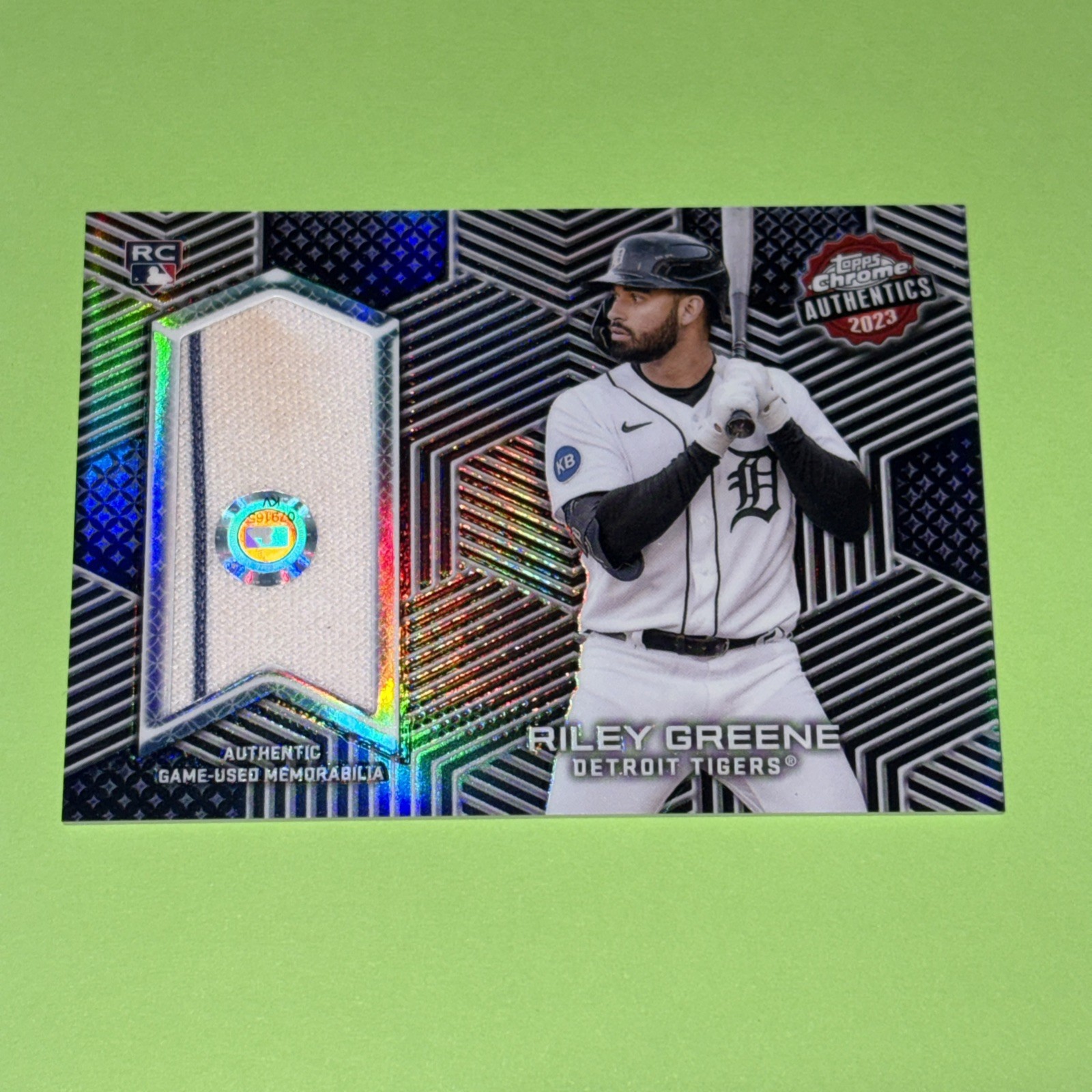 2023 Topps Chrome – Topps Chrome Authentics Relics Riley Greene #TCA-RG (MEM,…