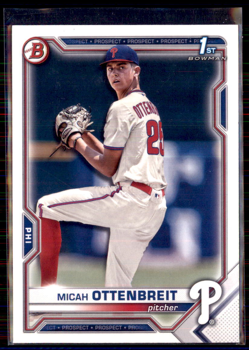 2021 Bowman Draft Paper Micah Ottenbreit #BD-170 5 Card Lot