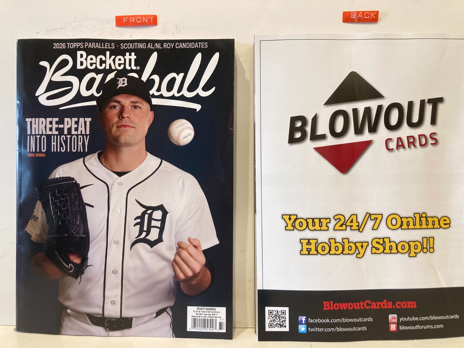 MAY 2026 BECKETT BASEBALL CARD PRICE GUIDE PICTURED TARIK SKUBAL – BRAND NEW