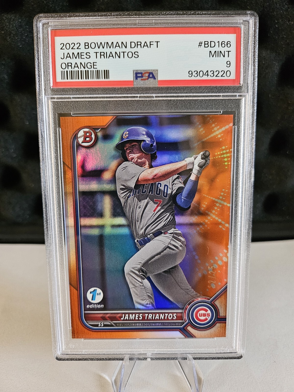 2022 Bowman 1st Edition James Triantos Orange Parallel/25 PSA 9!