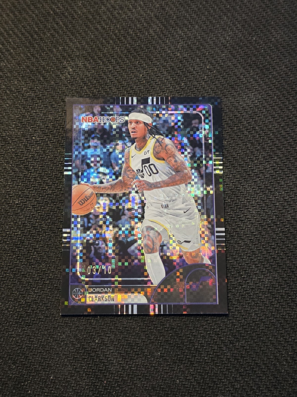 2025-26 Topps NBA Hoops Jordan Clarkson #192 Pixel Burst Black SSP /10