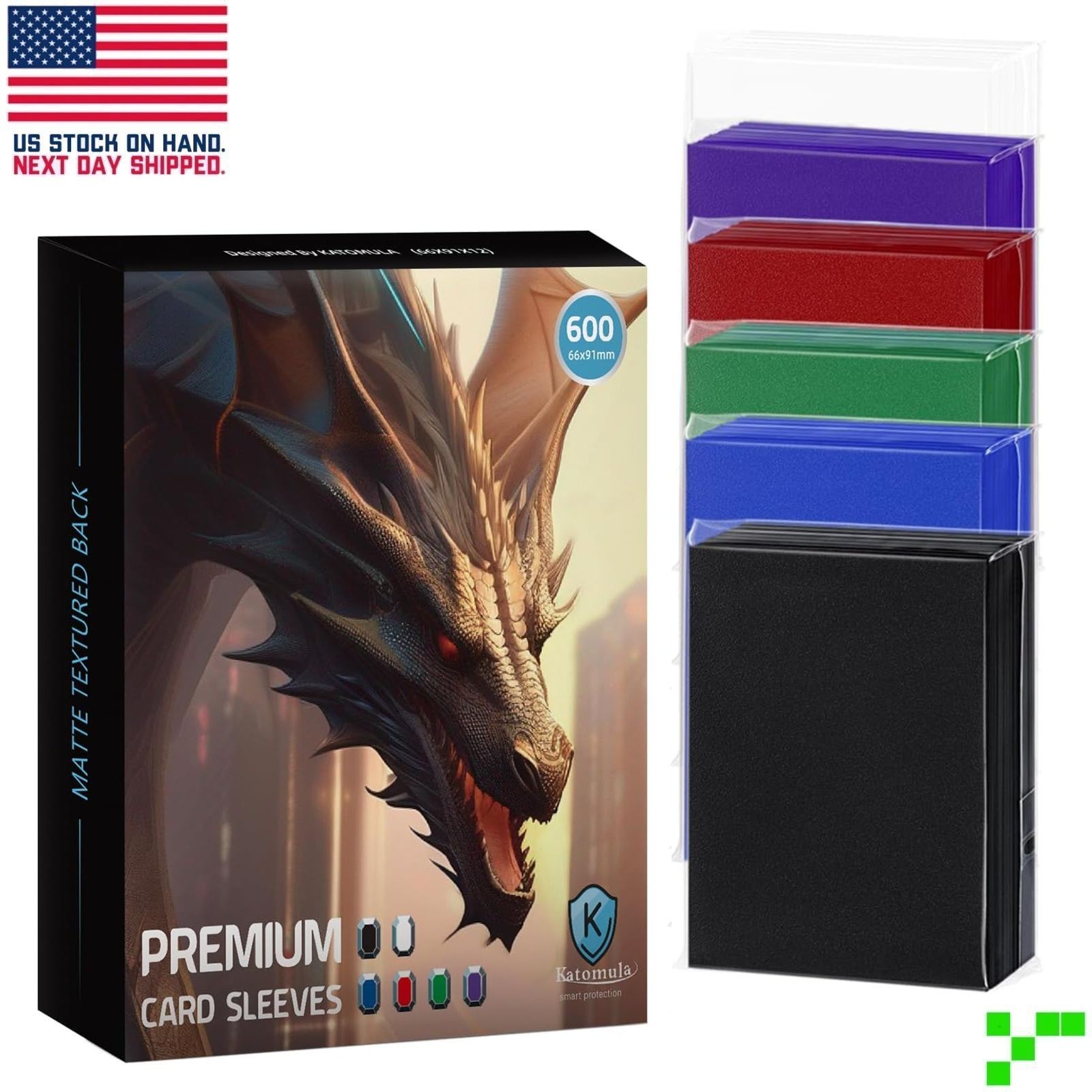 600CT MTG Card Sleeves, Clear Front Textured Back Card Sleeve Deck Card Prote…