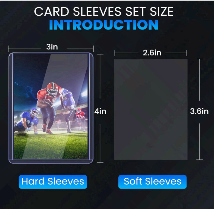 2000 Card Sleeves Top Loaders for Cards, 3″ x 4″ Hard Plastic Toploaders