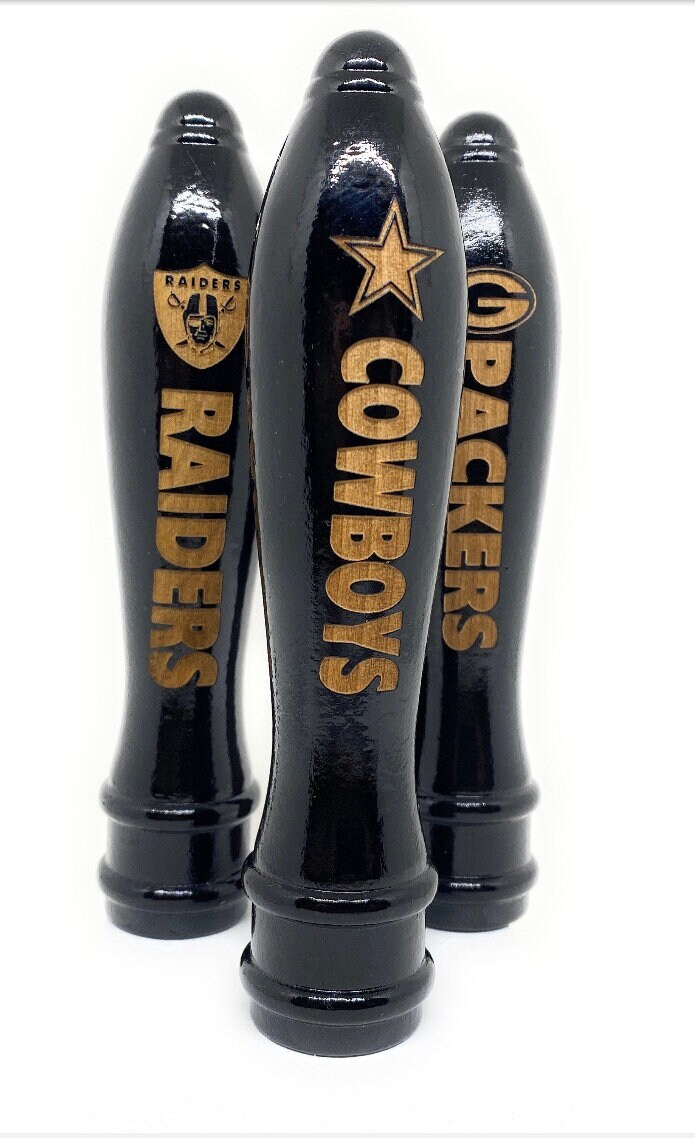 NFL Engraved Pub Style Beer Tap Handle All Teams Available Black