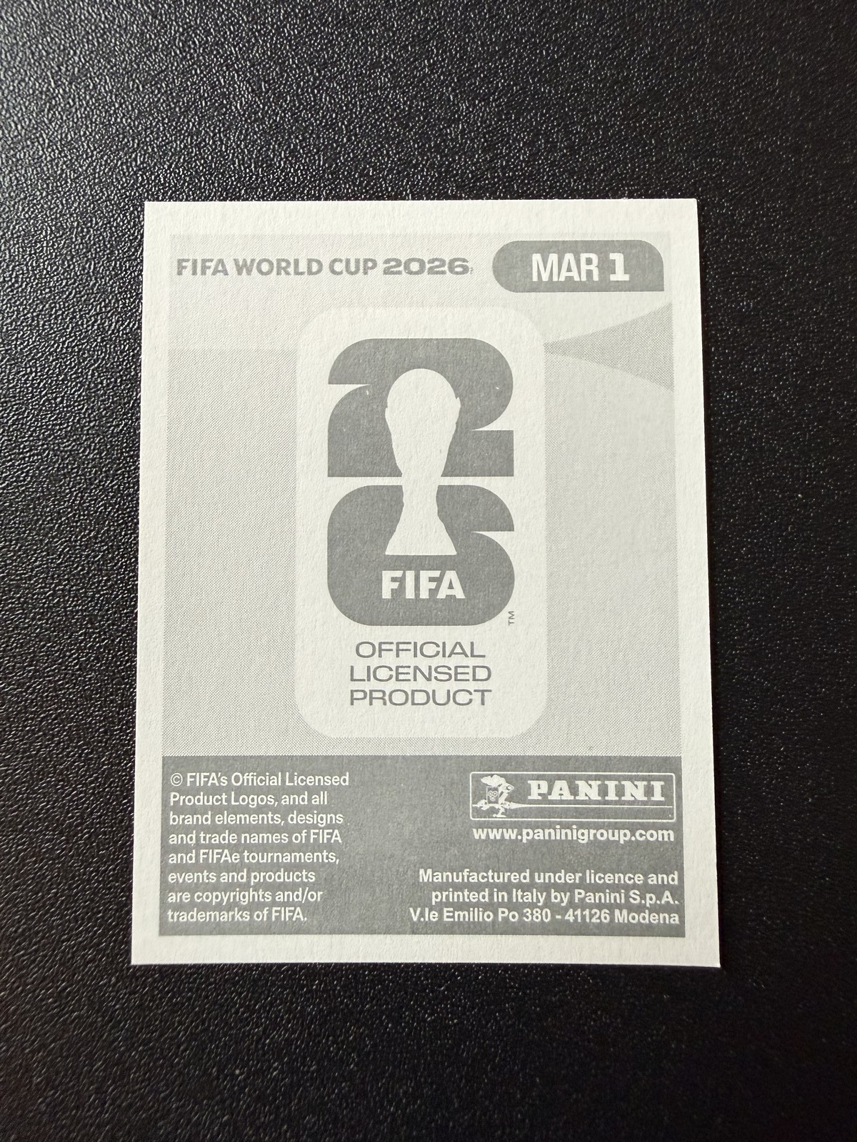 2026 Panini FIFA World Cup Stickers (United Edition) #MAR 1 Emblem FOIL