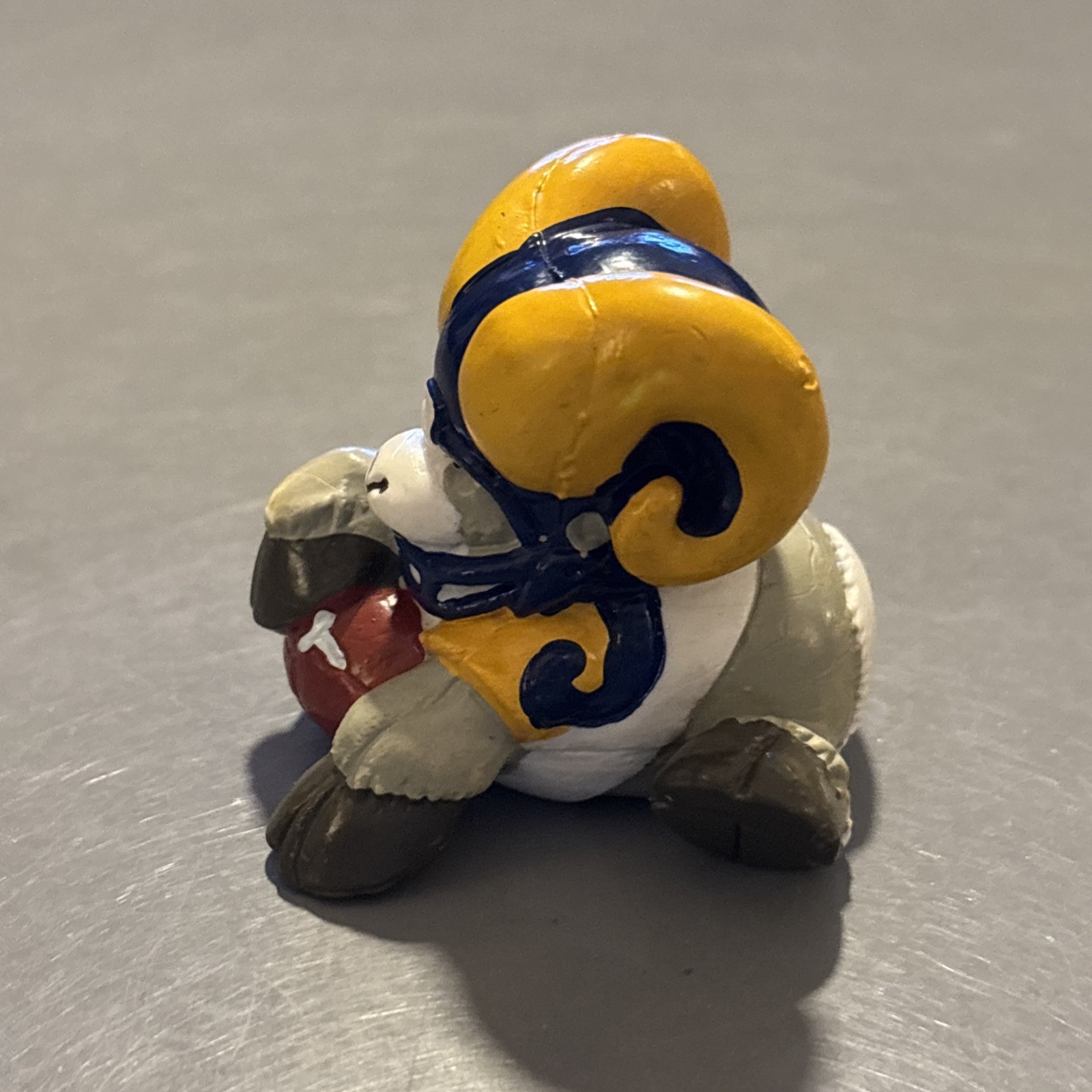 Vintage 1983 NFL Huddles LOS ANGELES RAMS Mascot 2” Tall PVC Figure
