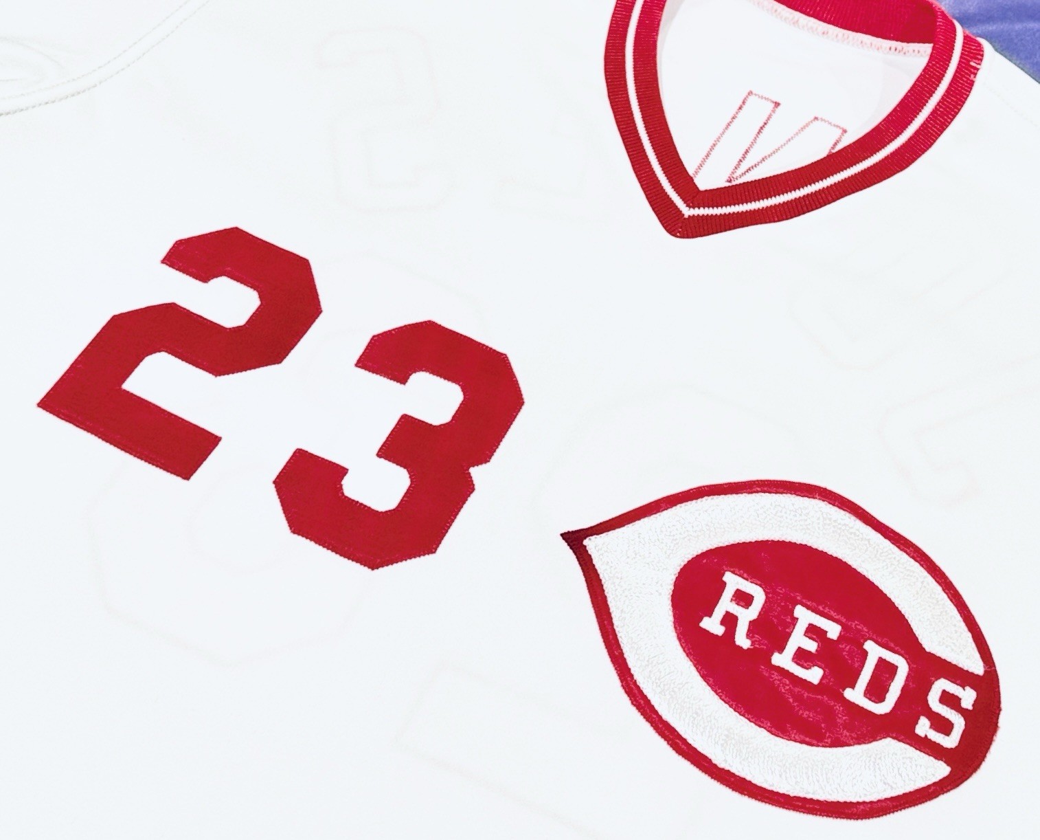 Team Issued 1983 CINCINNATI REDS Jones #23 Pro Cut On Field Rawlings Jersey 44+1