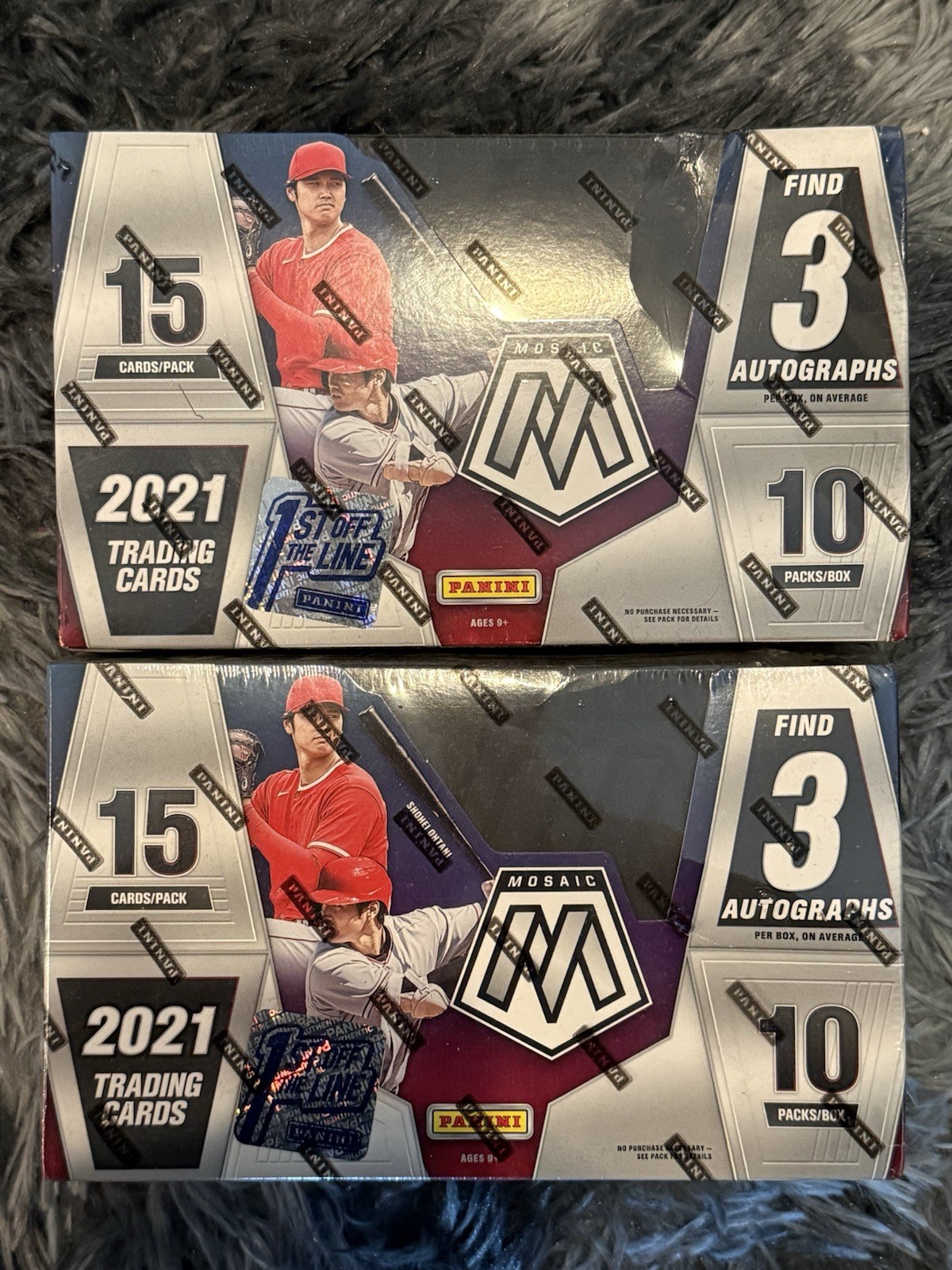 2021 Panini Mosaic Baseball FOTL 1st Off The Line Hobby Box 3 Autos Sealed New
