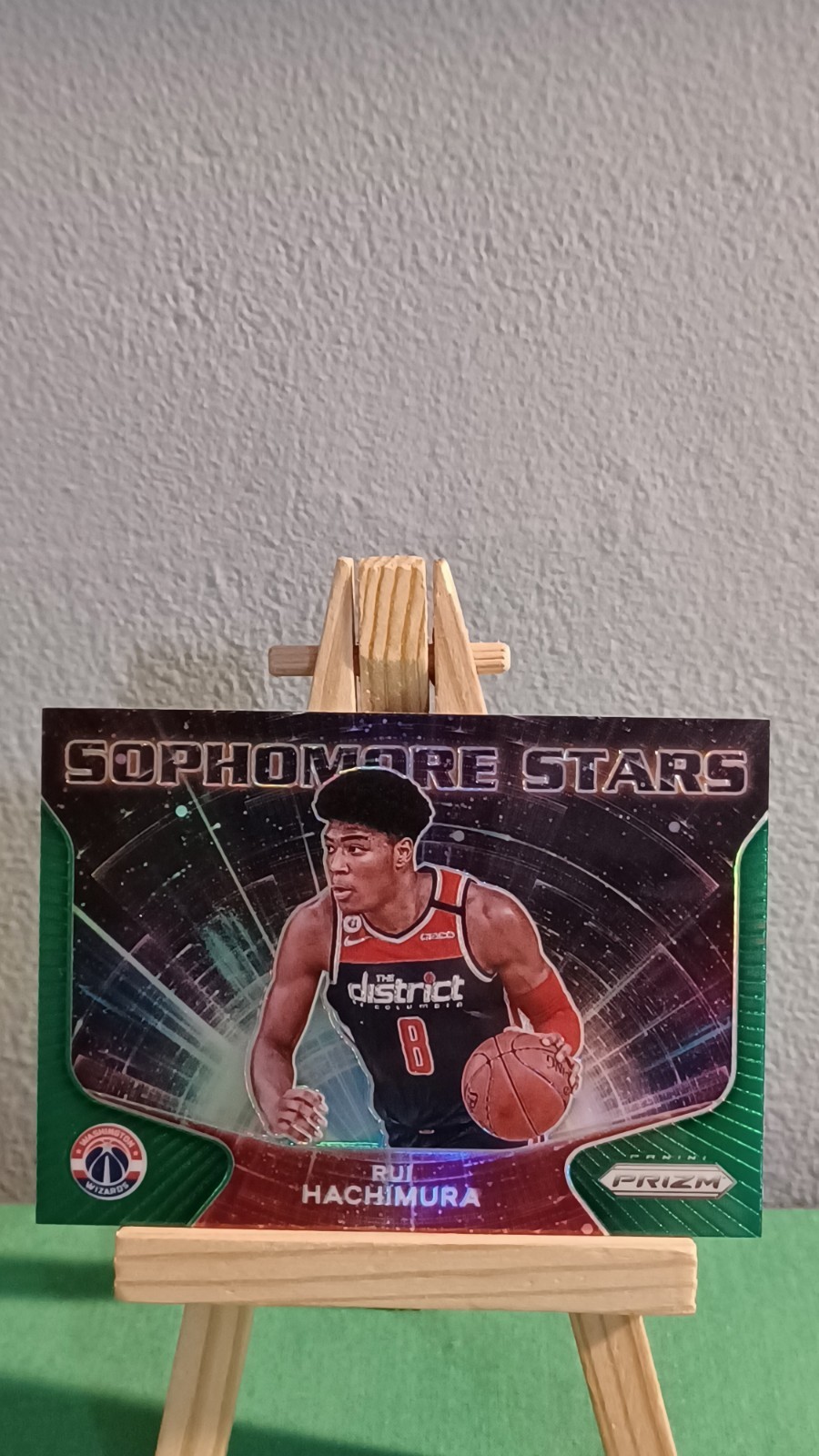 2020-21 Panini Prizm Sophomore Stars #1 Rui Hachimura Green Prizm Wizards NBA