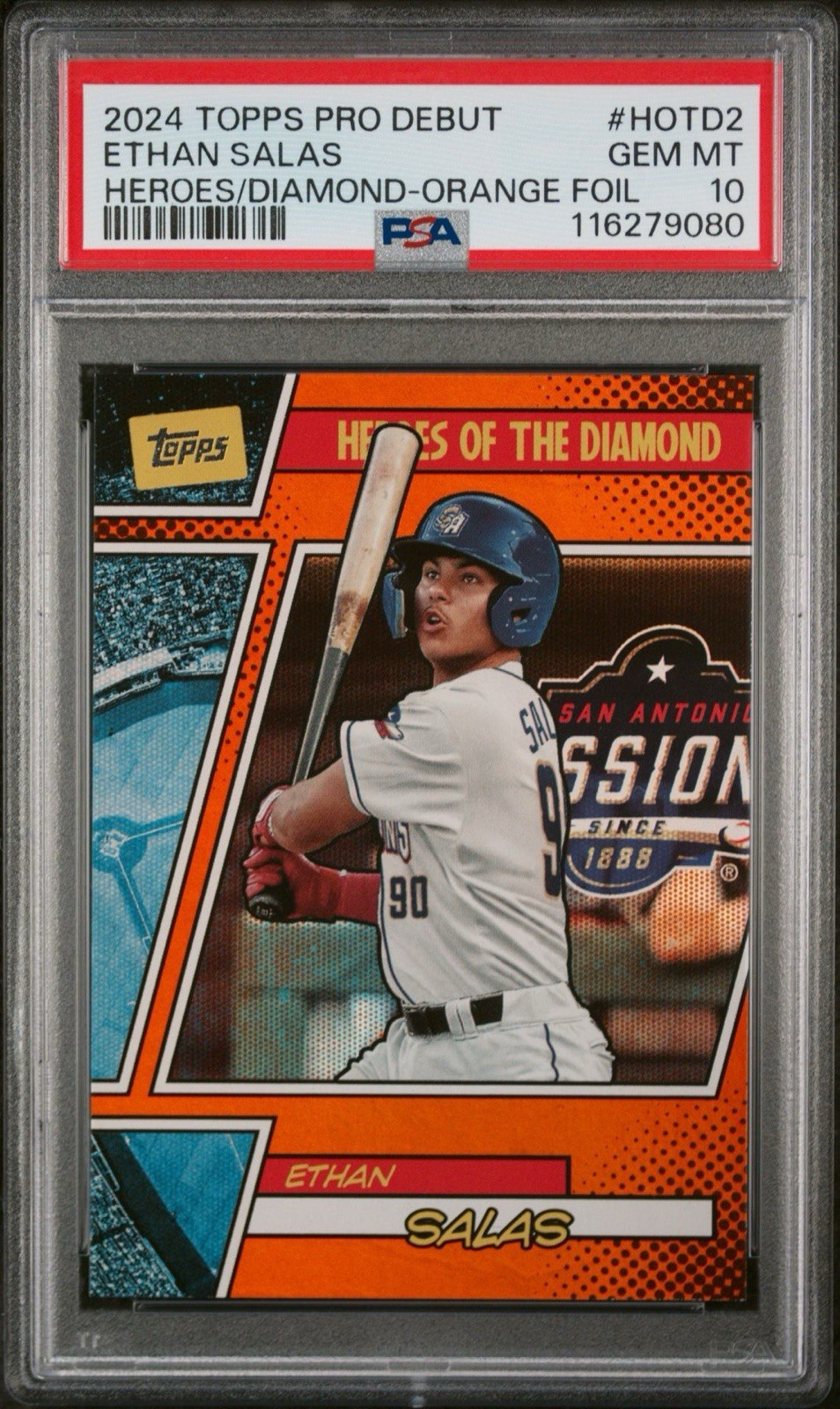 ⚾ PSA 10 Ethan Salas Heroes of the Diamond Orange Foil /25 *Padres #1 Prospect*