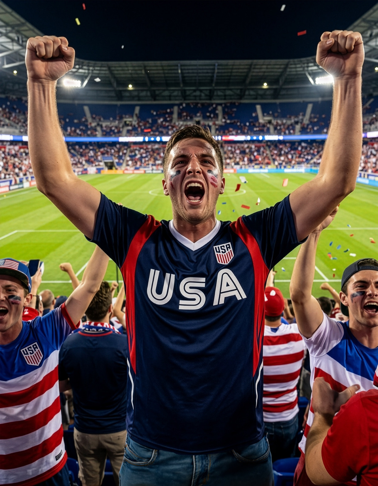 Icon Sports Gio Reyna #7 USA Soccer Jersey Navy Officially Licensed