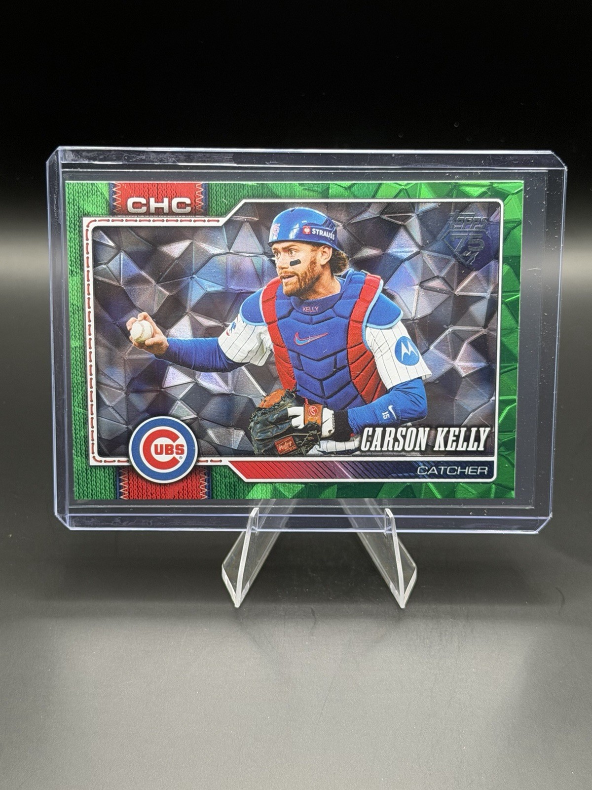2026 Topps Series 2 Carson Kelly Green Diamante Foil 99/99 BOOKEND #686 Cubs