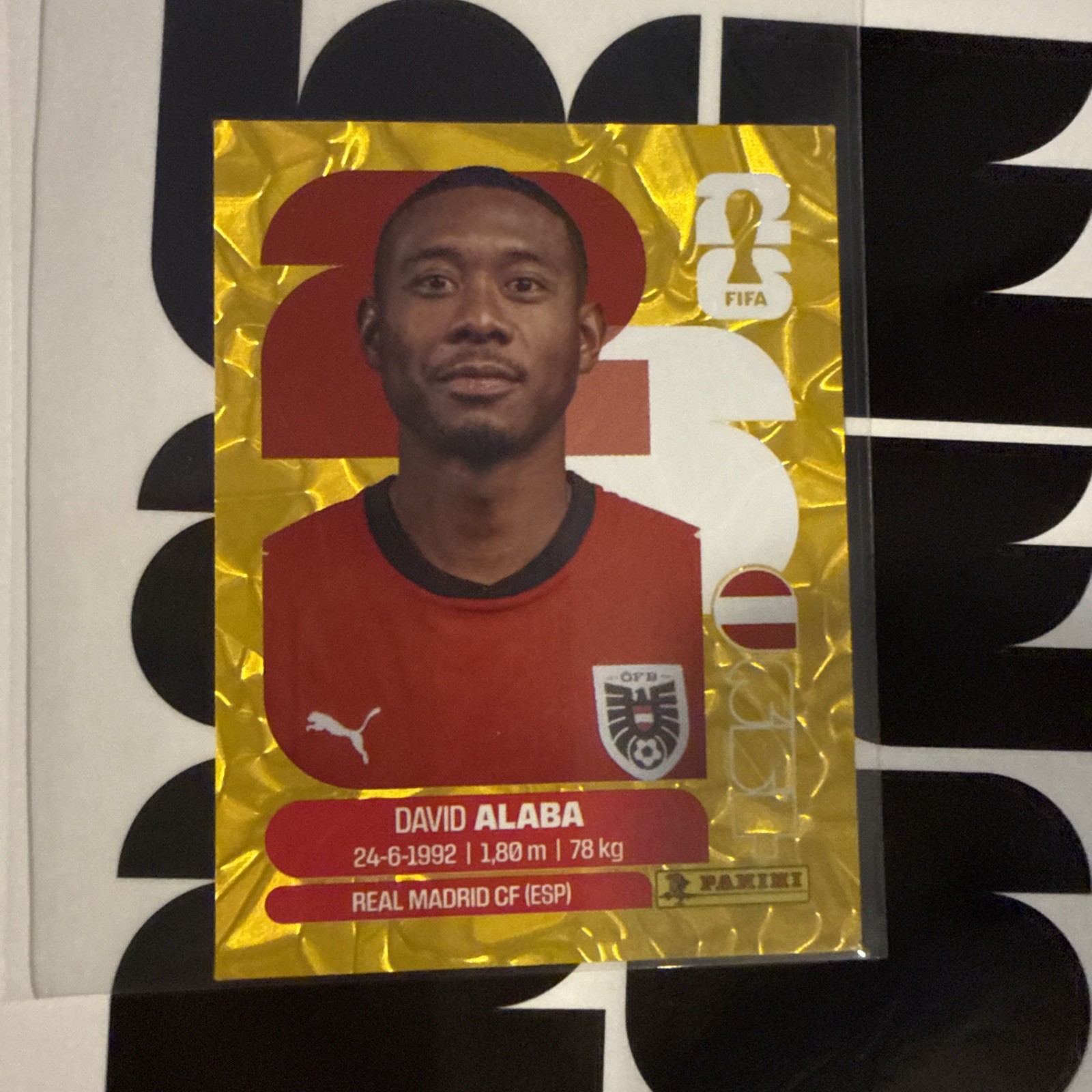 Panini FIFA WC 2026 Stickers-Exclusive Gold Crumple-AUT Austria- Pick Yours