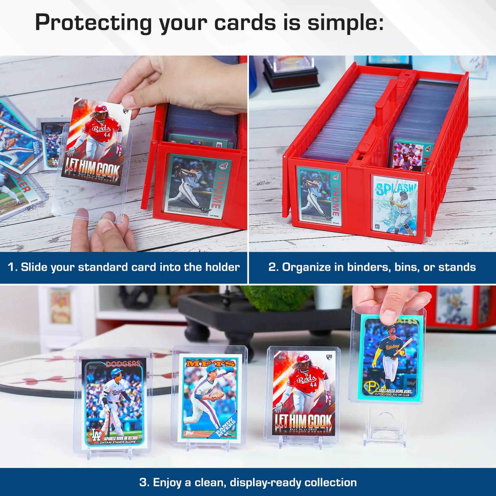 3×4 Topload Card Holder Standard 100ct | Rigid PVC Trading Card Protection …