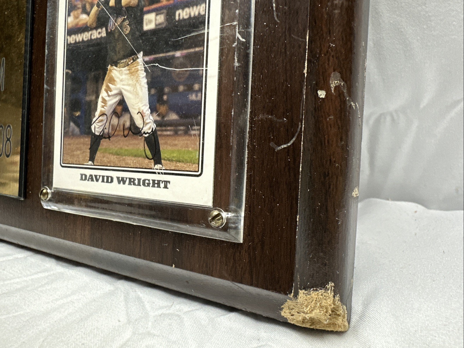 1964-2008 Shea Stadium Final Season Plaque Tom Seaver David Wright COA READ DESC