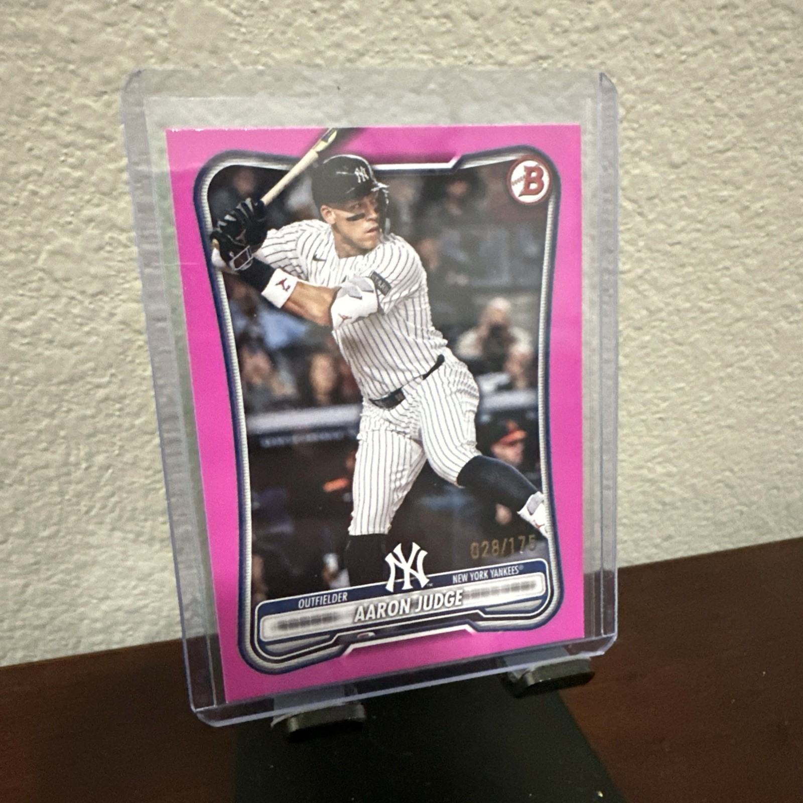 2026 Bowman Aaron Judge #1 Pink Parallel Serial /175 Yankees