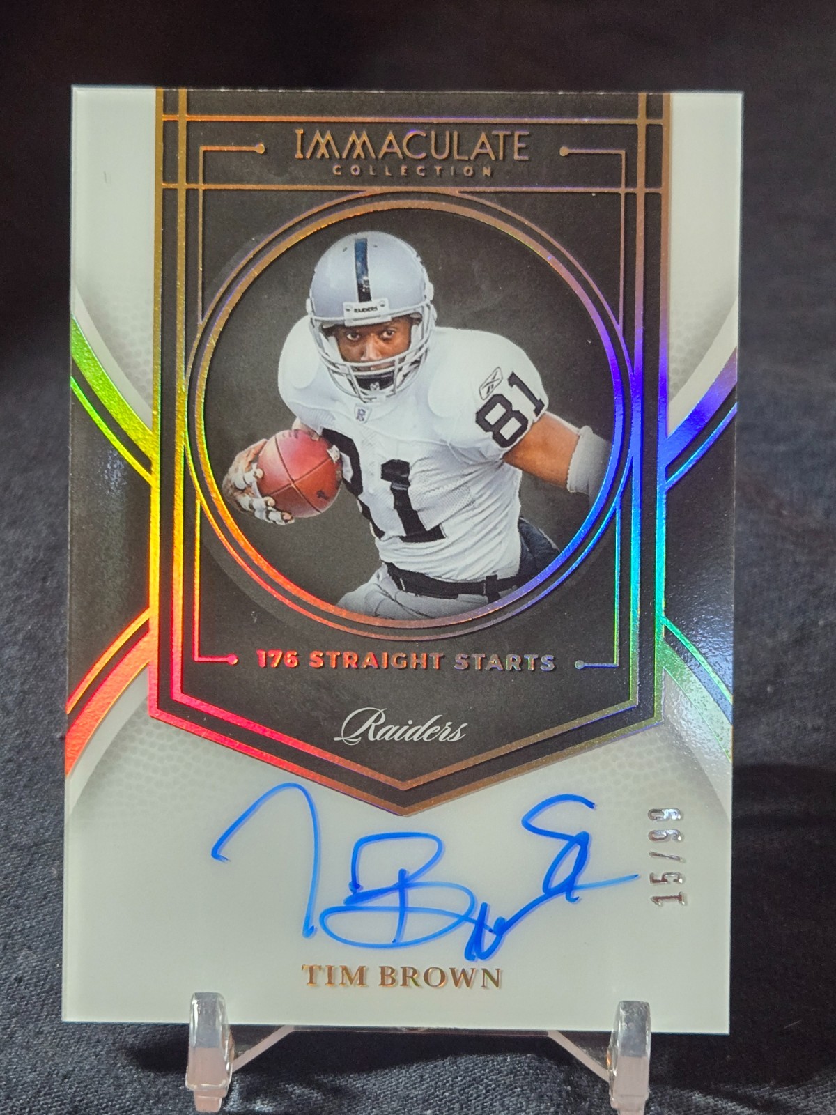 2025 TIM BROWN AUTO /99 IMMACULATE COLLECTION RAIDERS #IR-TBN