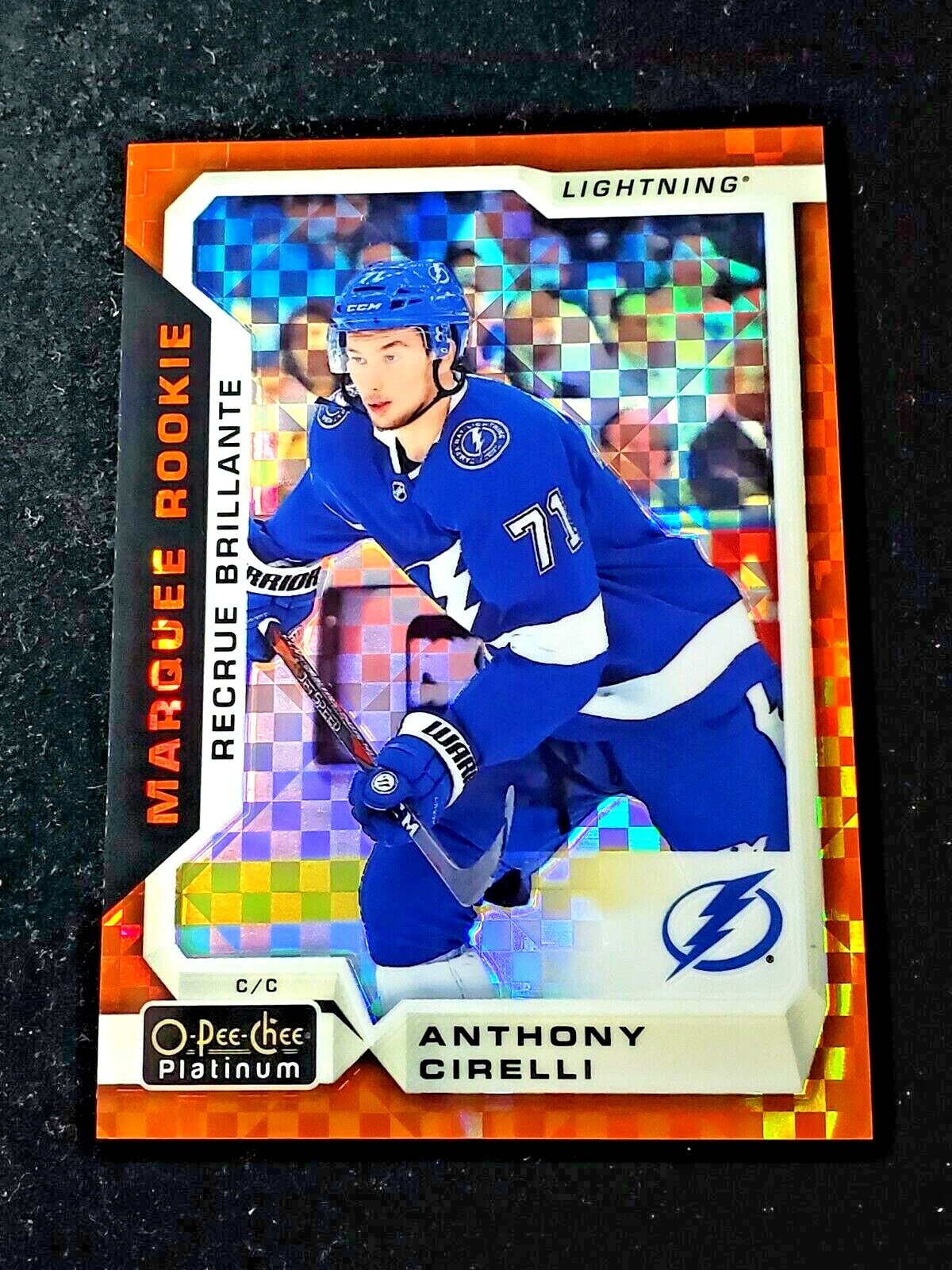 2018-19 Anthony Cirelli Platinum Marquee Rookie Orange Checkers /25 Mint #154 🧡