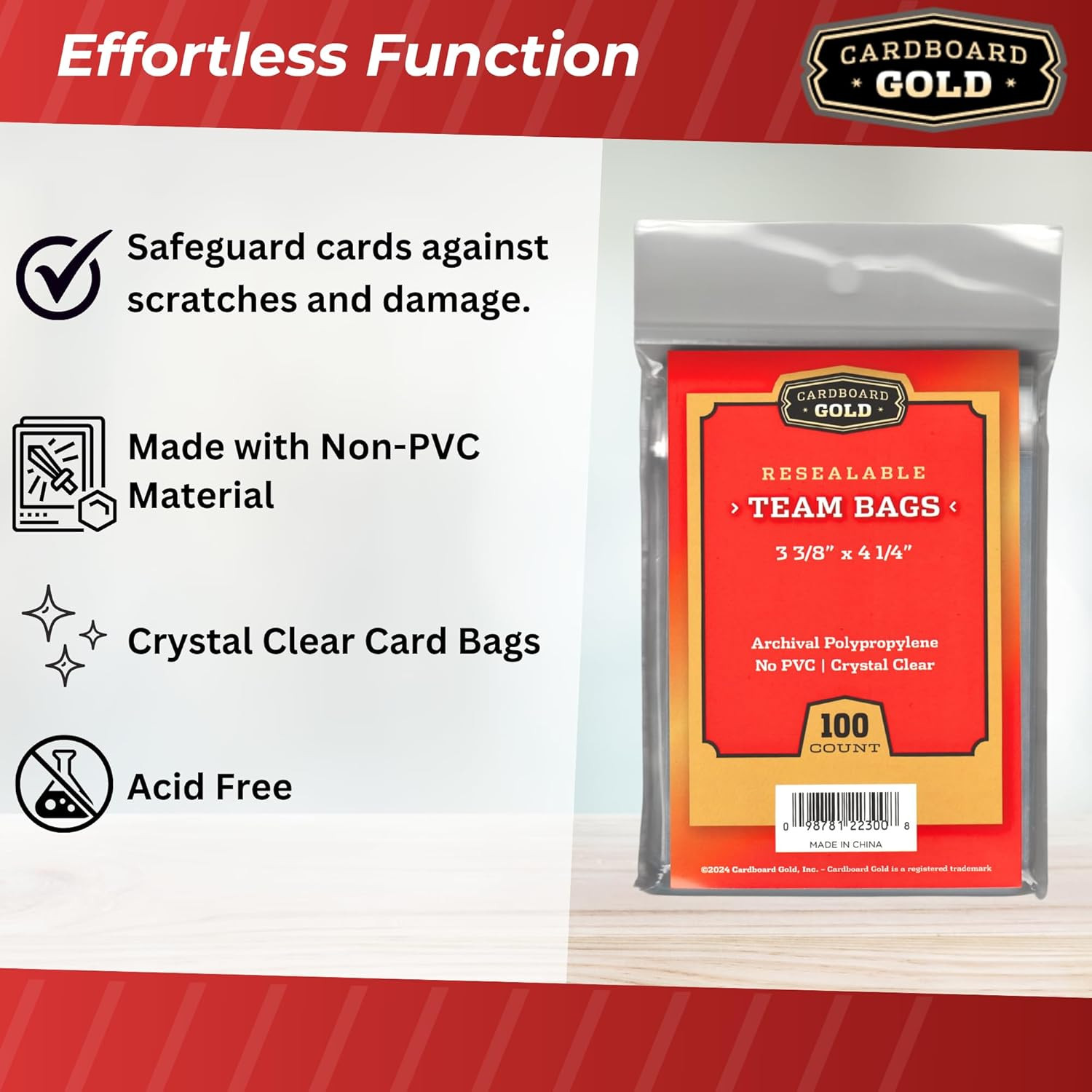 Resealable Sports Card Team Set Bags – 1000 Pcs Team Bags for Trading Cards
