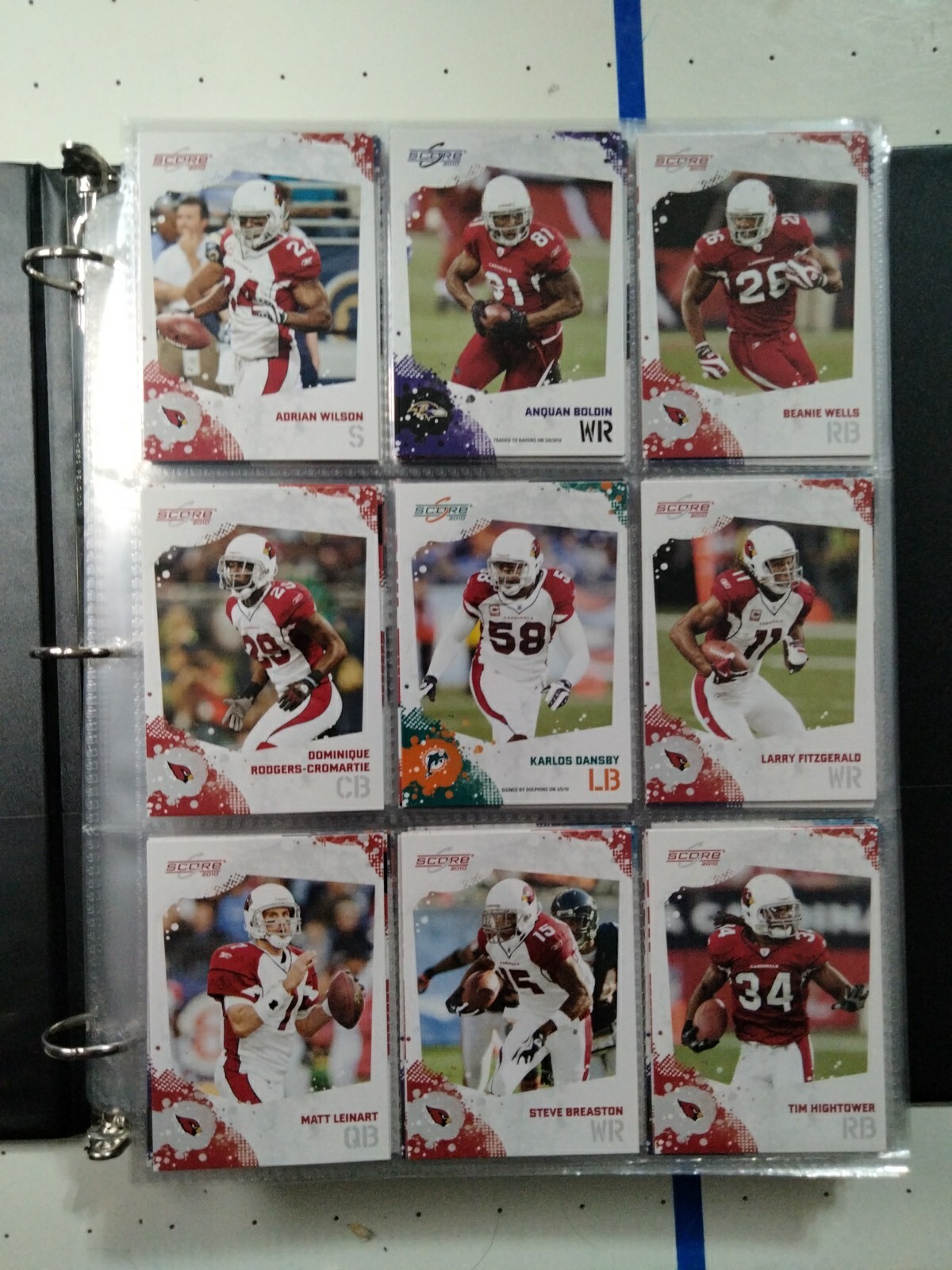 2010 SCORE Football Complete Set Binder Rob Gronkowski RC Dez Bryant A. Brown