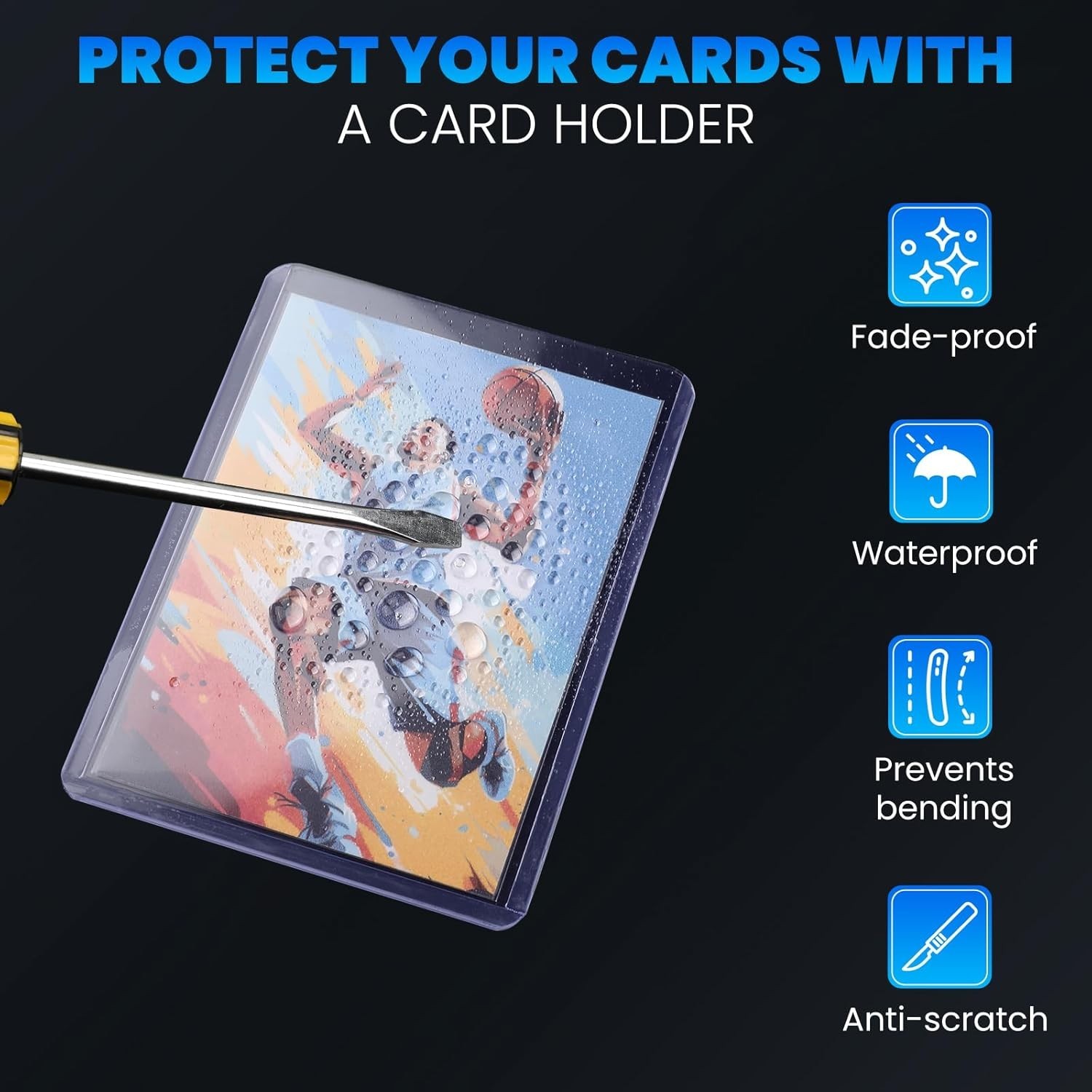 200 Trading Card Sleeves & Holders – 100 Hard 3″x4″ Toploaders + 100 Soft Penny.