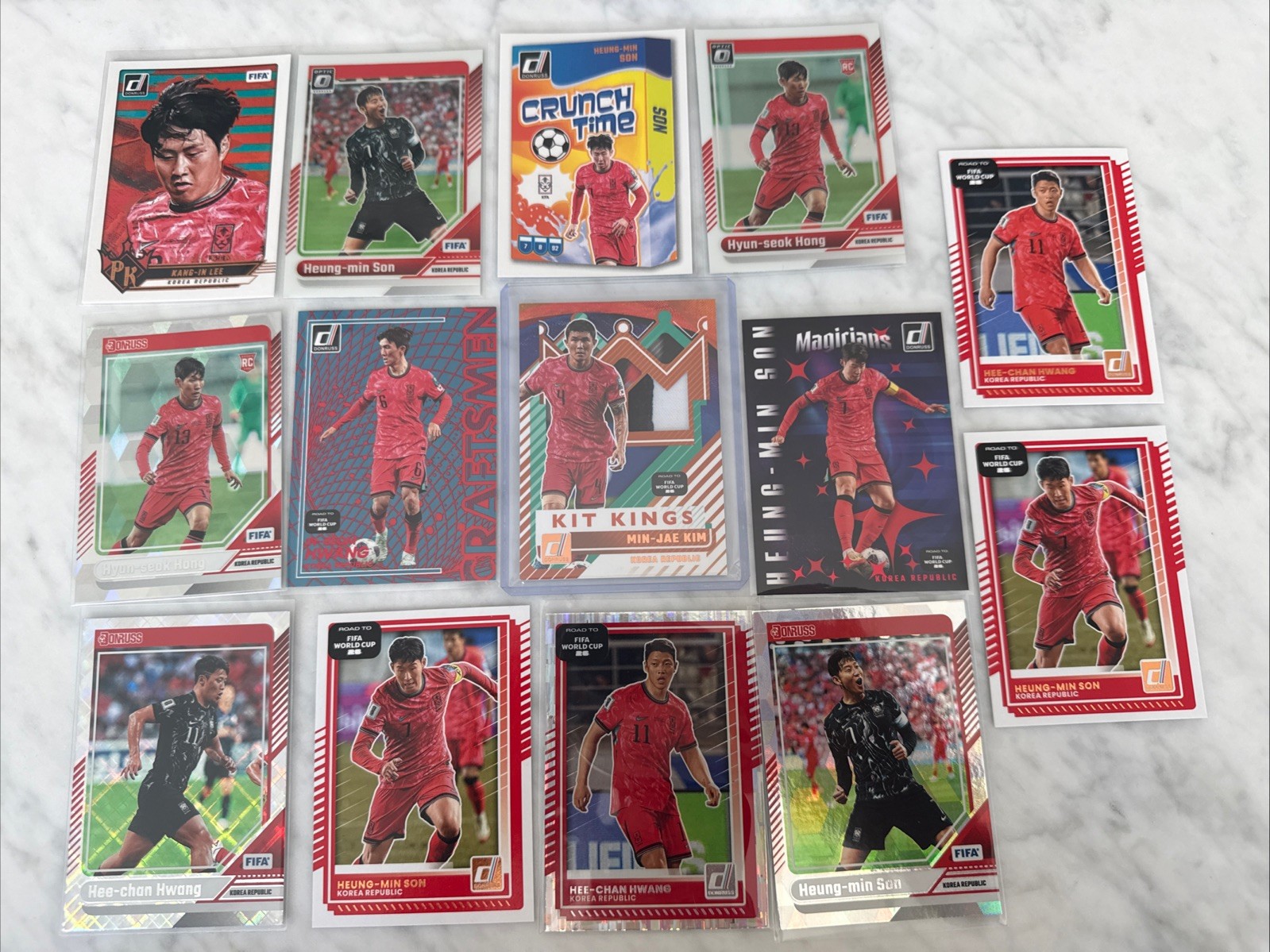 Korea Republic Soccer Card Lot 14 Cards World Cup. Kit Kings Min-Jae Kim