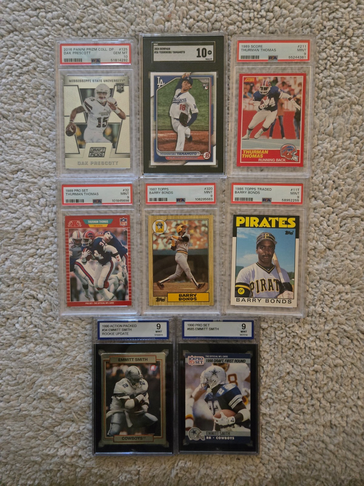 An Assortment of Rookie Cards PSA9s, PSA10, SGC10, ISA9s
