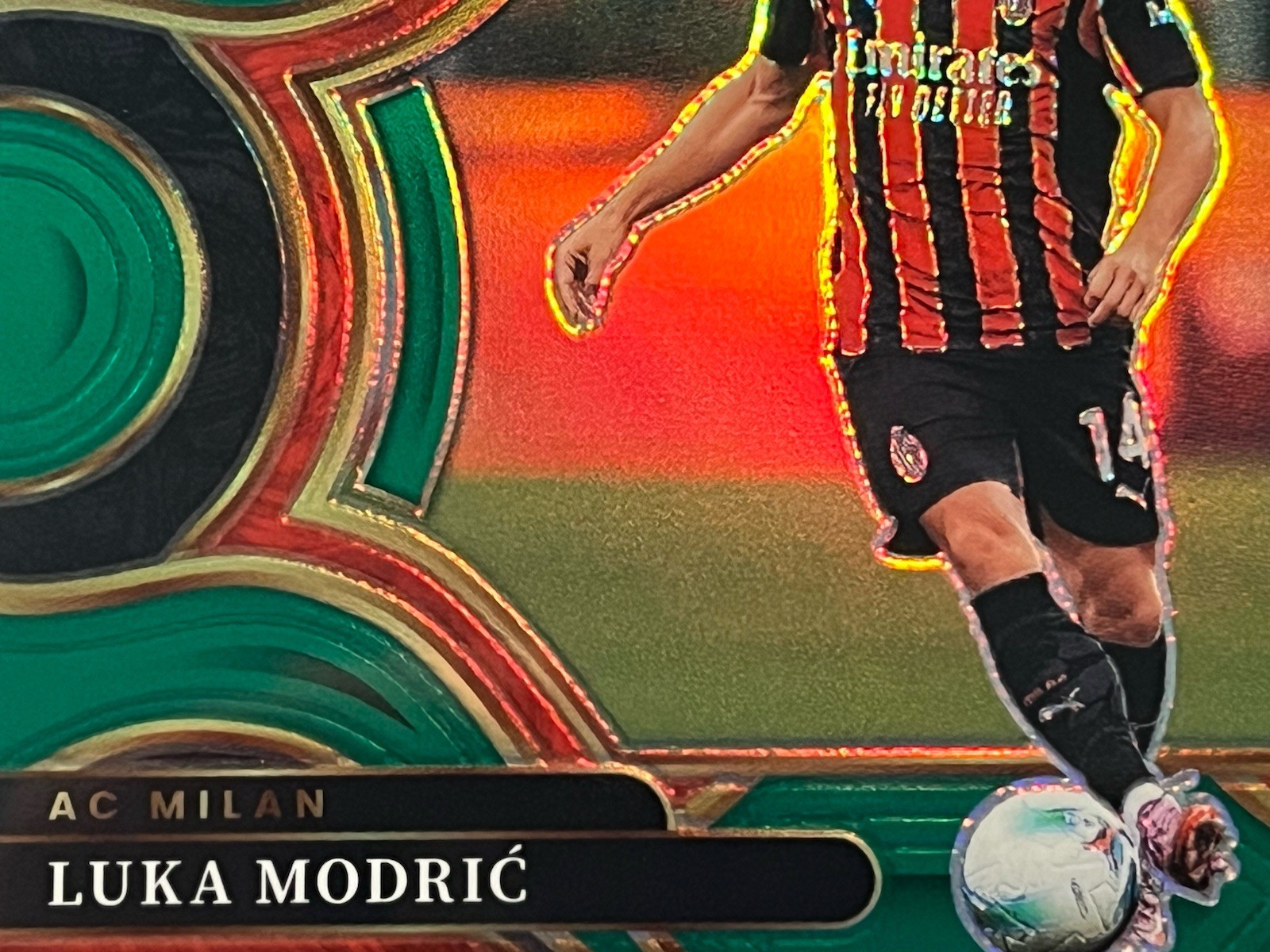 2025-26 Panini Select Serie A – Luka Modrić Snapshots GREEN #/5 AC Milan Croatia