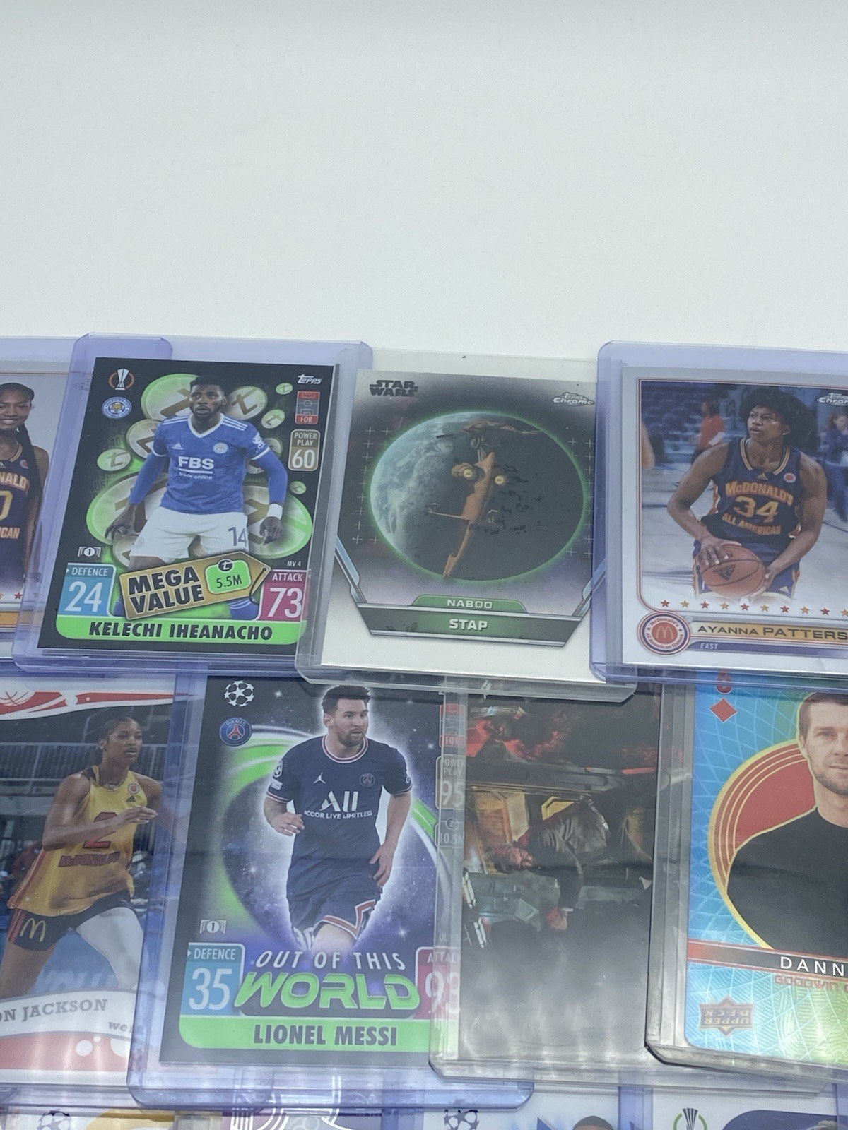 MIXED LOT OF 55 SPORTS TRADING CARDS Star Wars WNBA NBA MLB NHL MLB SOCCER