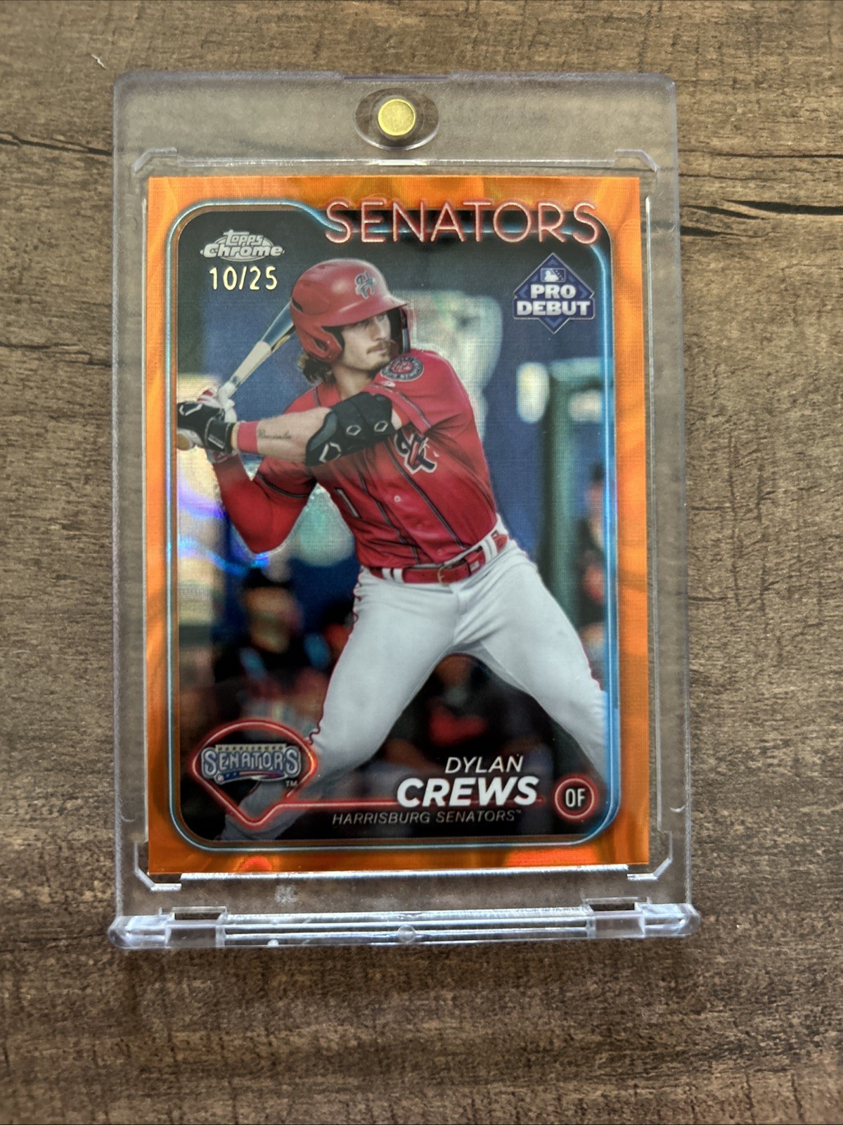 2024 Topps Pro Debut – Chrome Dylan Crews #PDC-128 Orange Lava /25 Nationals