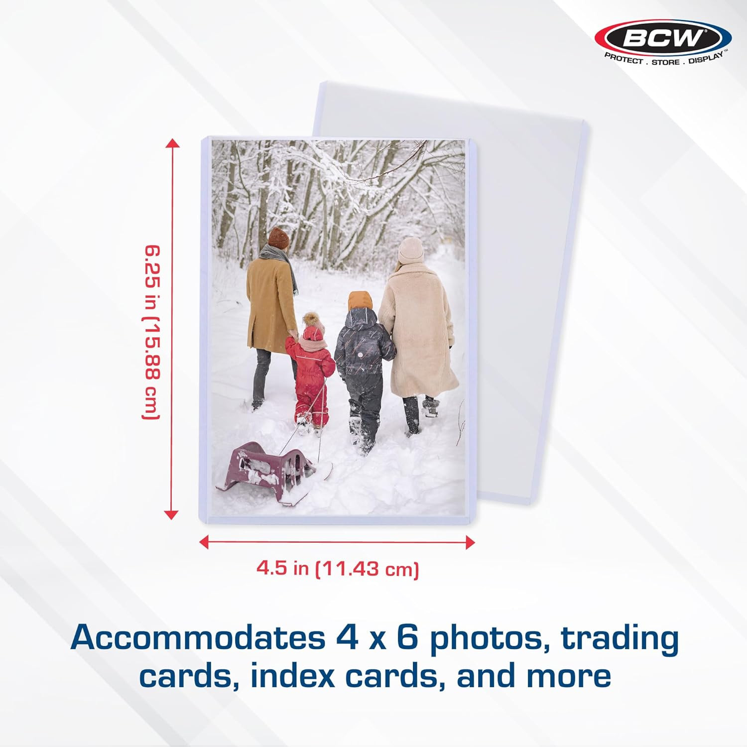4X6 Post Card & Photo Top Loaders | Rigid PVC Sleeves | 25 Pack | Clear Plastic
