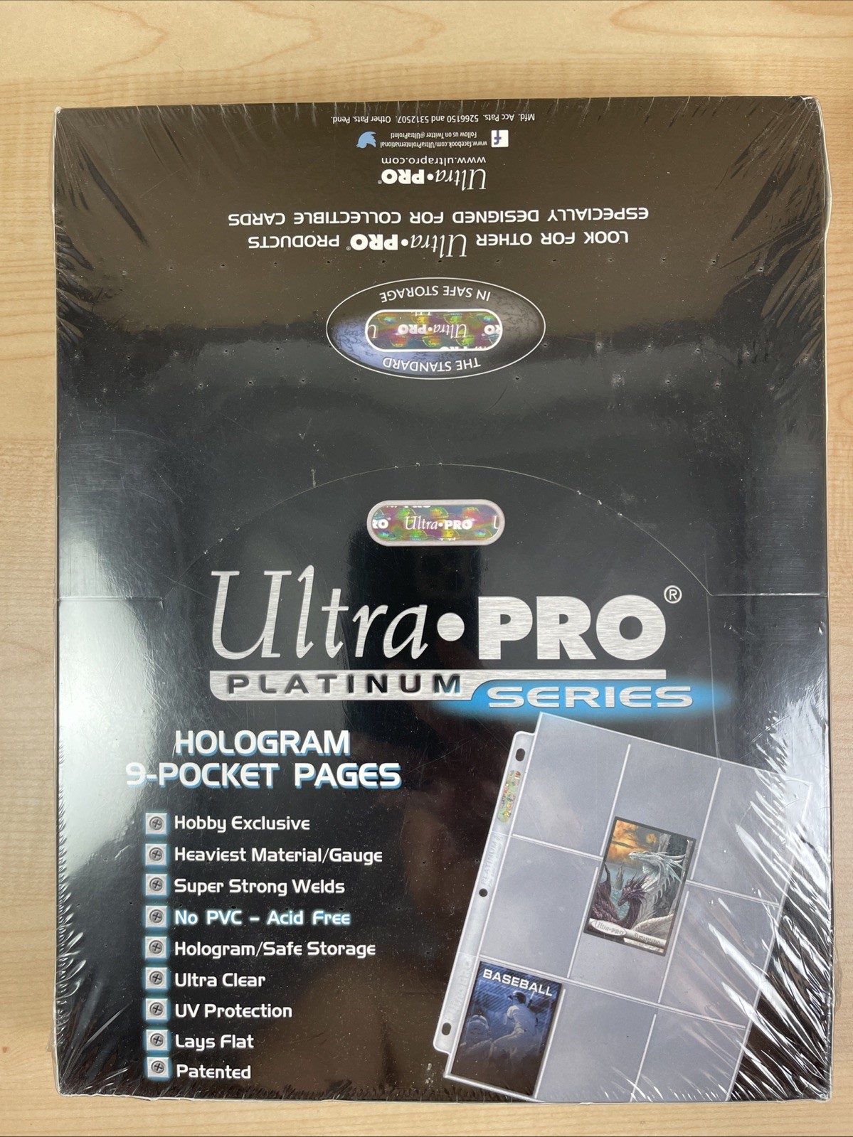 Ultra Pro Platinum Series 9-Pocket Binder Hologram 100 Pages Sealed