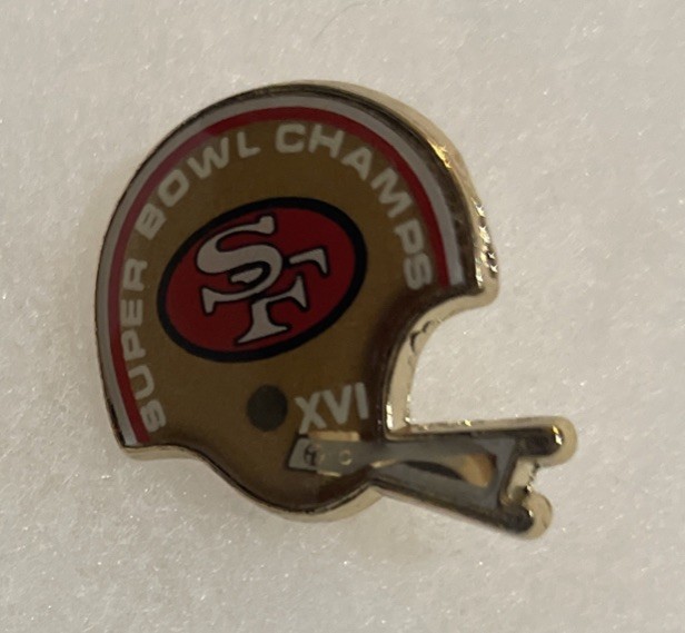 San Francisco 49ers Football Helmet Lapel/Hat Pin 1982 Super Bowl Champ XVI RARE