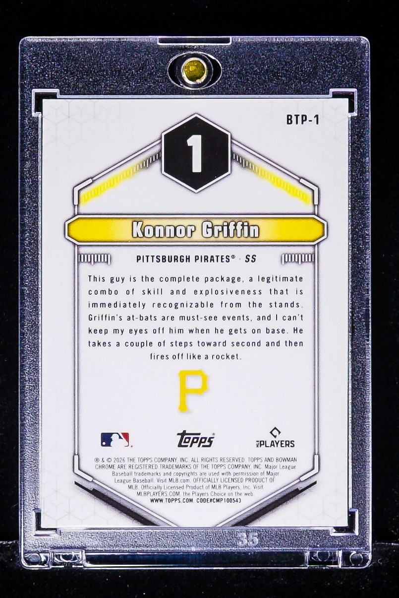 Konnor Griffin RARE REFRACTOR PRIZM HOLO INVESTMENT ROOKIE CARD Pirates SSP
