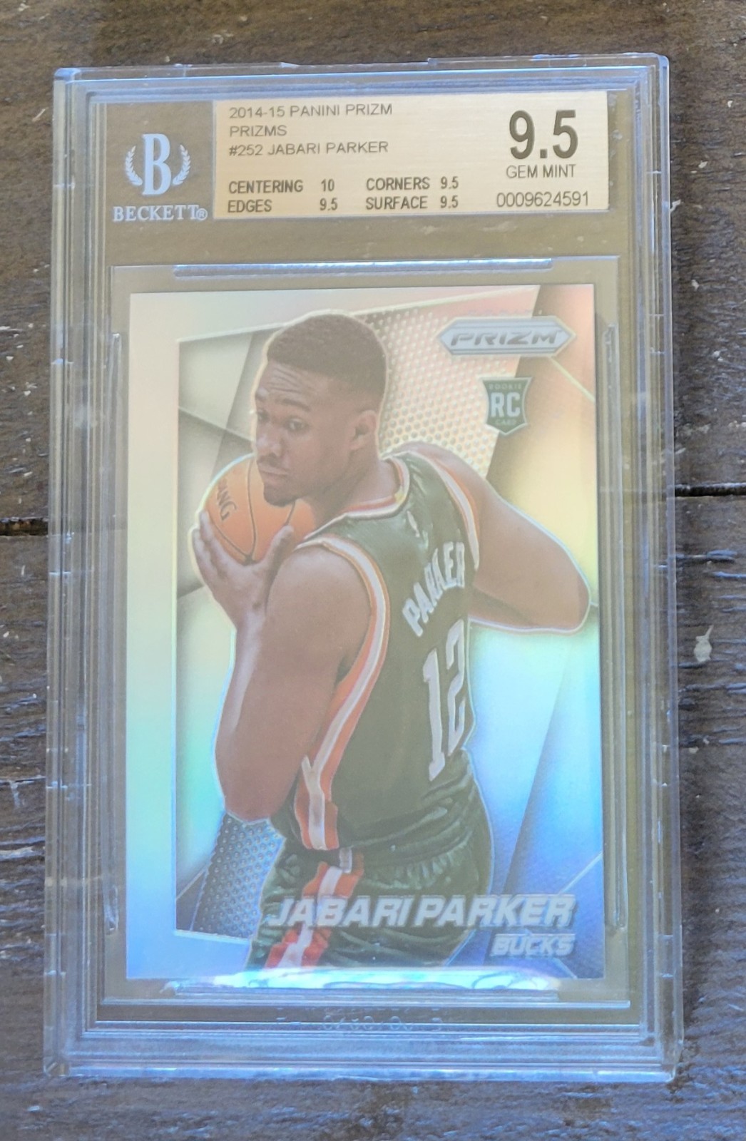 2014-15 Panini Prizm Silver Prizm Jabari Parker #252 BGS 9.5 GEM MINT +subgrades