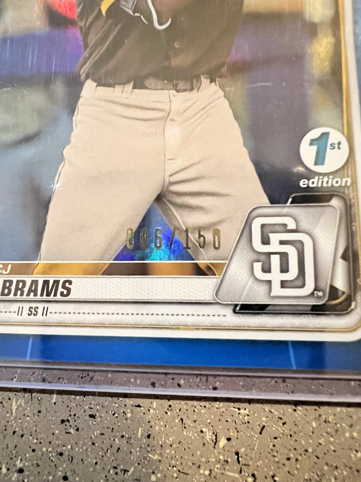 2020 Bowman 1st Edition – C.J. Abrams #BFE-62 Blue Foil /150 (RC)