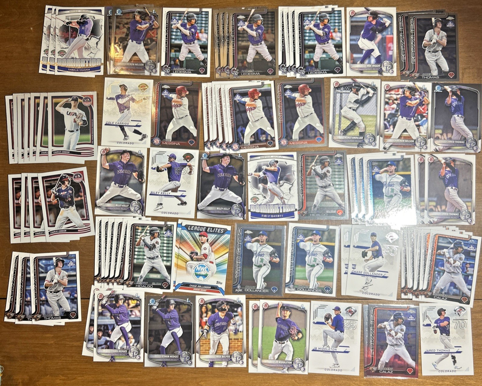 Colorado Rockies 175 Card Lot Condon Holliday Dollander Thomas Goodman Brito